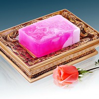 Weizi hecho a mano Rose Essential Oil Soap